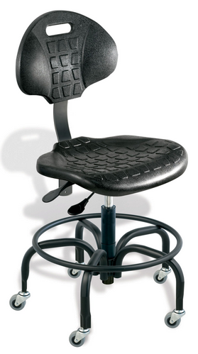 Chair, Skinned Urethane Series, Tubular Steel Base with Foot RingBiofit Engineered Products
