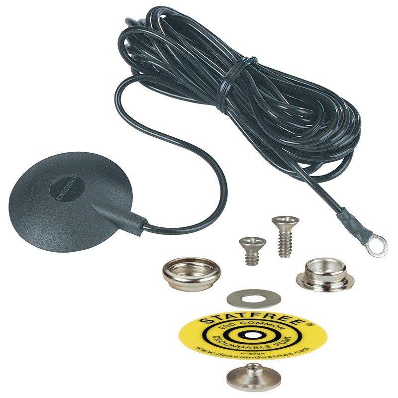 Ground Kit, Floor,Grounding Cord w/ Resistor,Snap KitDesco