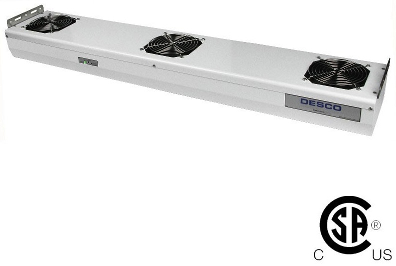 Ionizer, Overhead, 3 Fan, 37 in.Desco