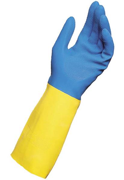Gloves, Two Tone NS-53, Flock Lined Neoprene/Latex Blend, Flat CuffMAPA Professional