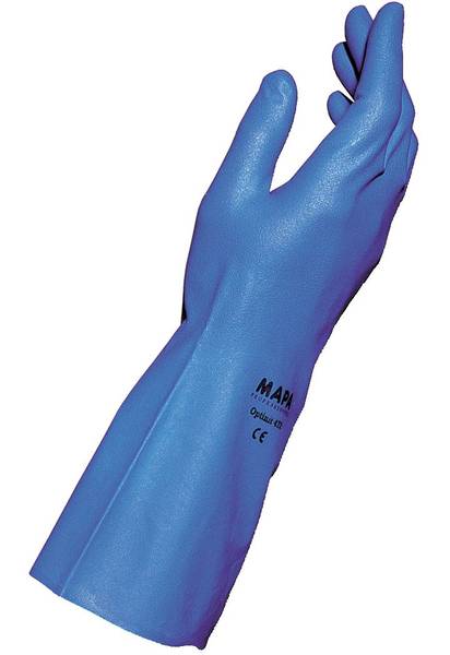 Gloves, Optinit 472, Unsupported Nitrile, Flat Cuff, Pebble gripMAPA Professional