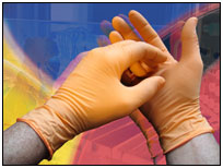 Gloves, Orange Nitrile, BoxedCT International