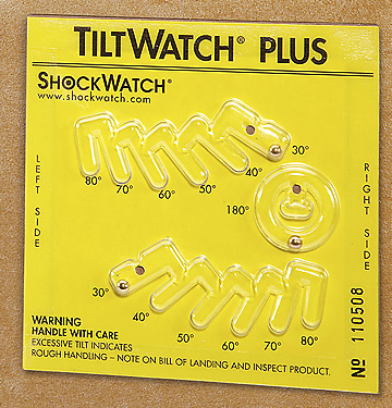 TiltWatch PLUS, Tilt IndicatorShockWatch