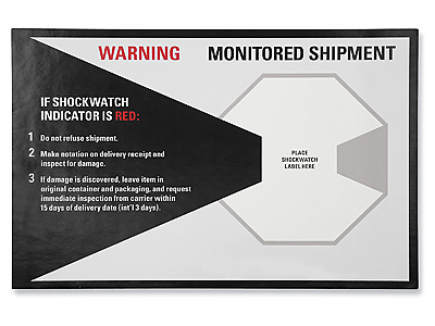 ShockWatch Companion Labels, 8.75 in. x 5.75 in.ShockWatch