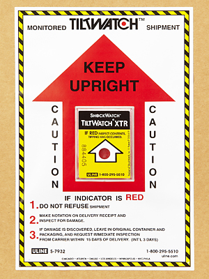 TiltWatch Companion Labels, 8.75 in. x 5.75 in.ShockWatch
