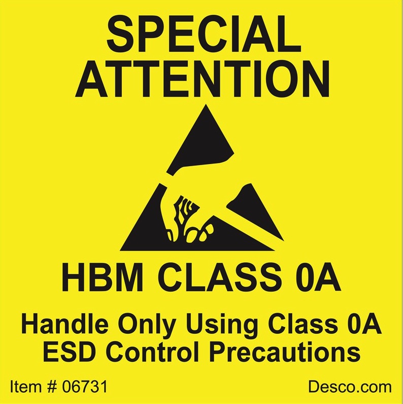 Label,Class 0A, 2" x 2"Desco
