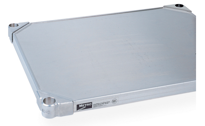 Solid Shelf, Autoclavable Stainless Steel, Metro