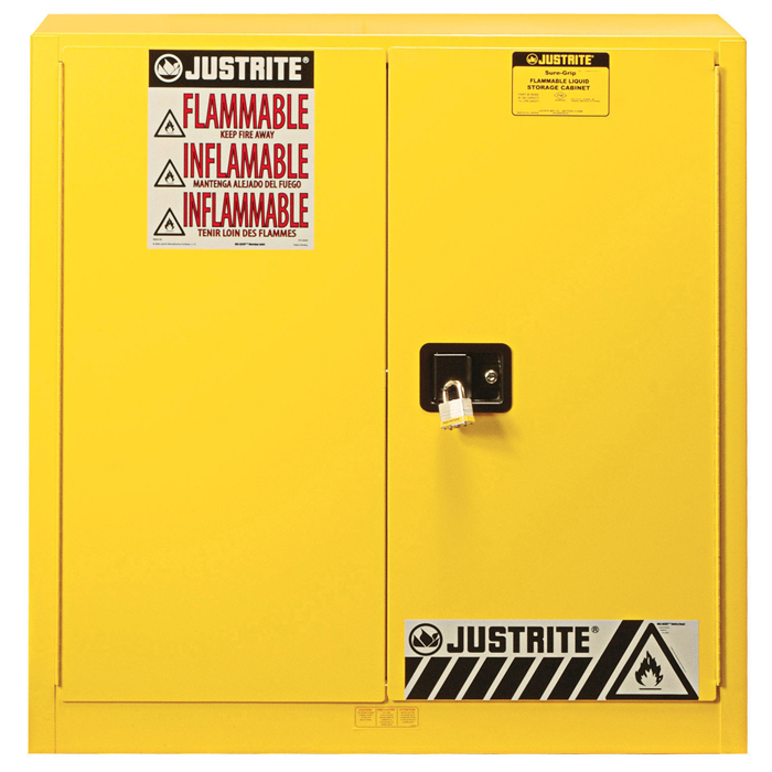 Flammables Cabinet, 30 Gallon, Manual DoorJustrite