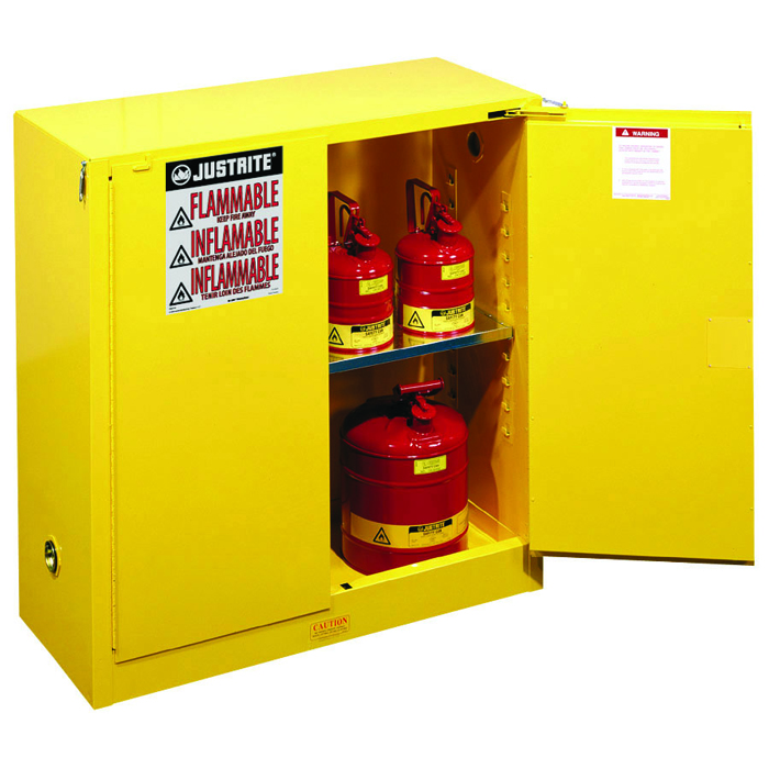 Flammables Cabinet, 30 Gallon, Self-Closing DoorJustrite