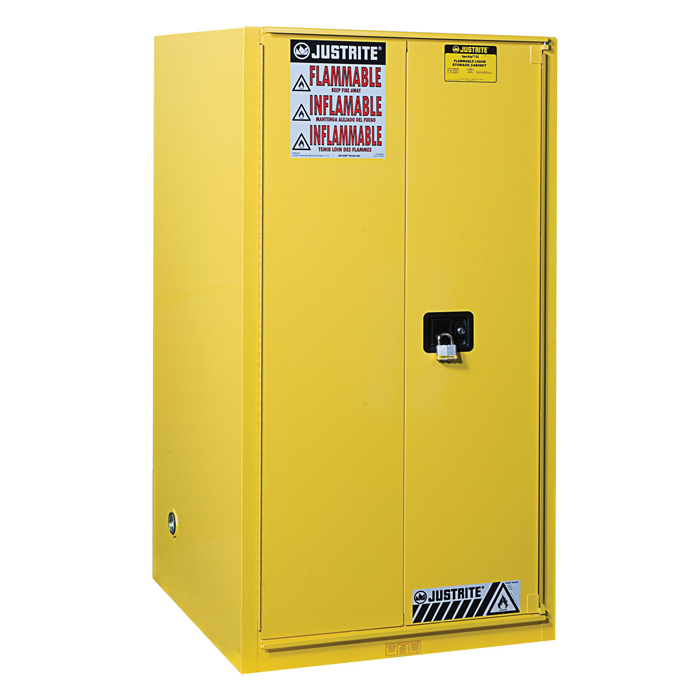 Flammables Cabinet, 60 Gallon, Sliding Self-Closing DoorJustrite