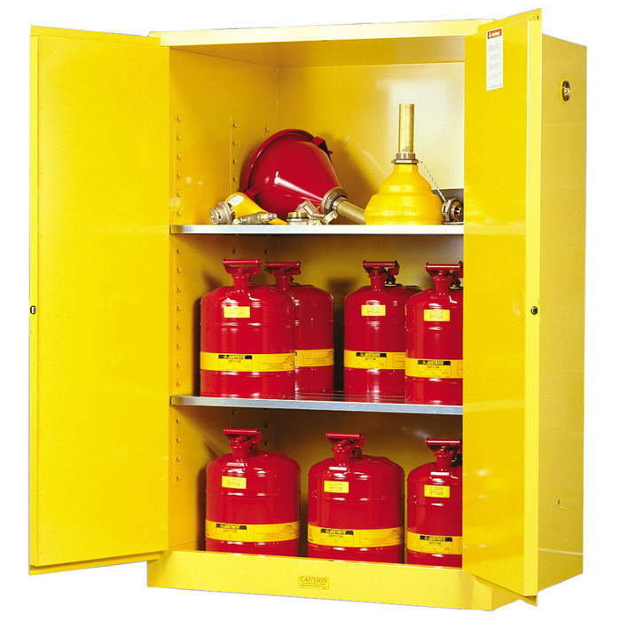 Flammables Cabinet, 90 Gallon, Self-Closing DoorJustrite