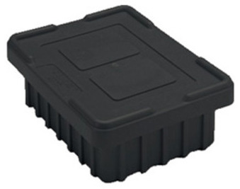 Tote Lid, Snap-On Lid for Metro Divider Tote Box - Conductive Bentron Black  Metro
