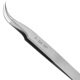 Tweezer, 7-SA-MP, Mirror Polish Curved Tip Very Fine PointsExcelta Corporation