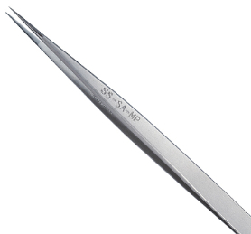 Tweezer, SS-SA-MP, Mirror Polish Long Straight Tip Fine PointsExcelta Corporation